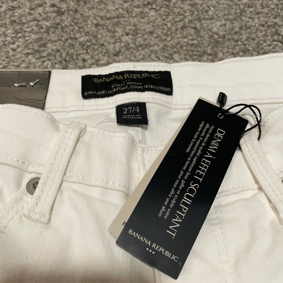 Banana Republic Mid Rise White Denim Jeans - Picture 2 of 3